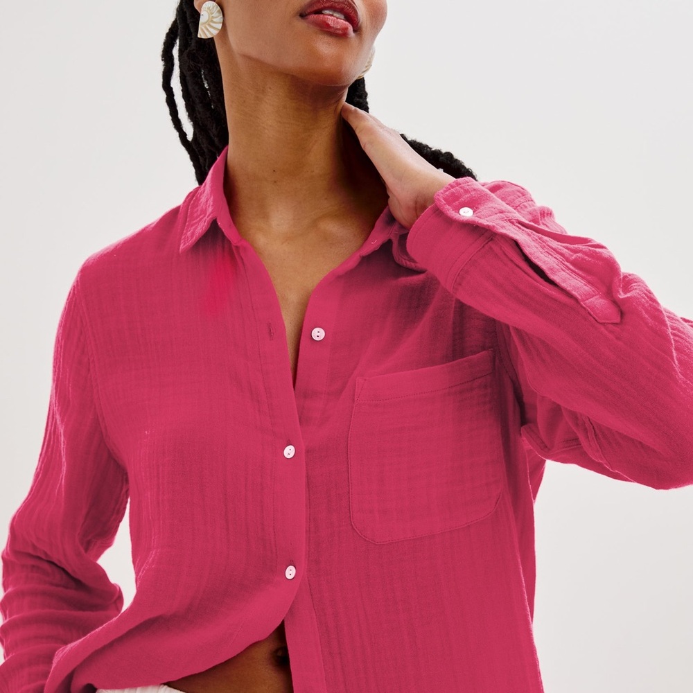Rails Pink Button-Up Shirt - Picture 4 of 8